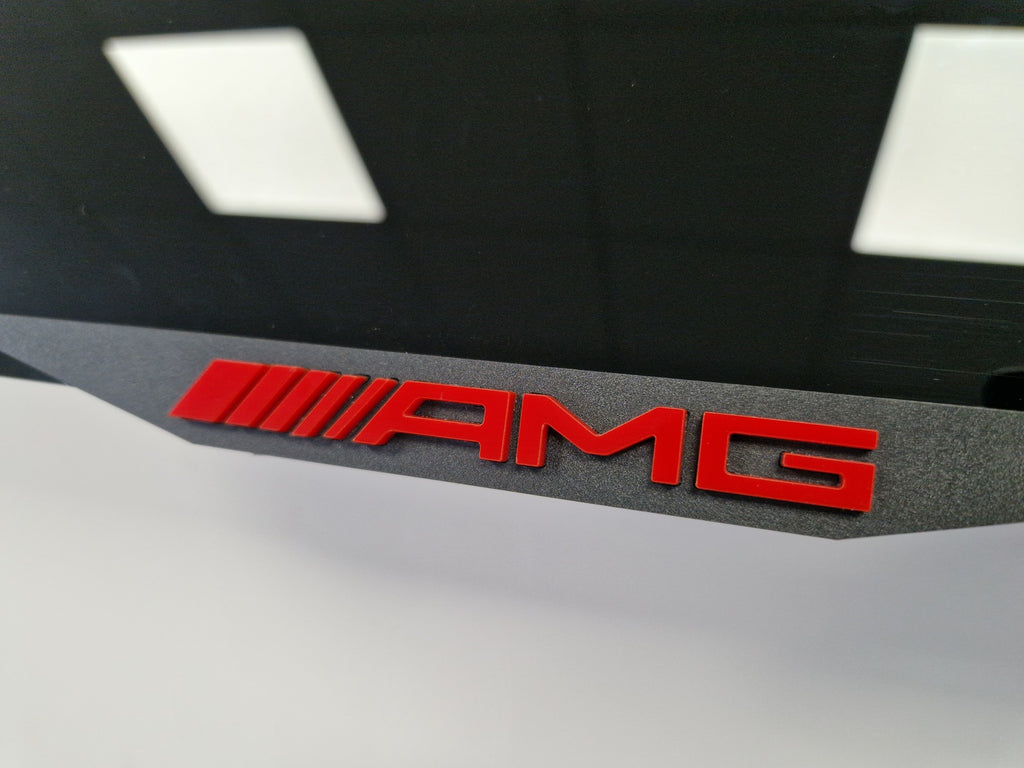 Mercedes AMG  car number plate holder frame surround - RED