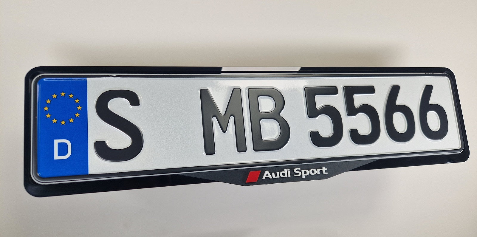 Audi car number plate holder frame surround Black White