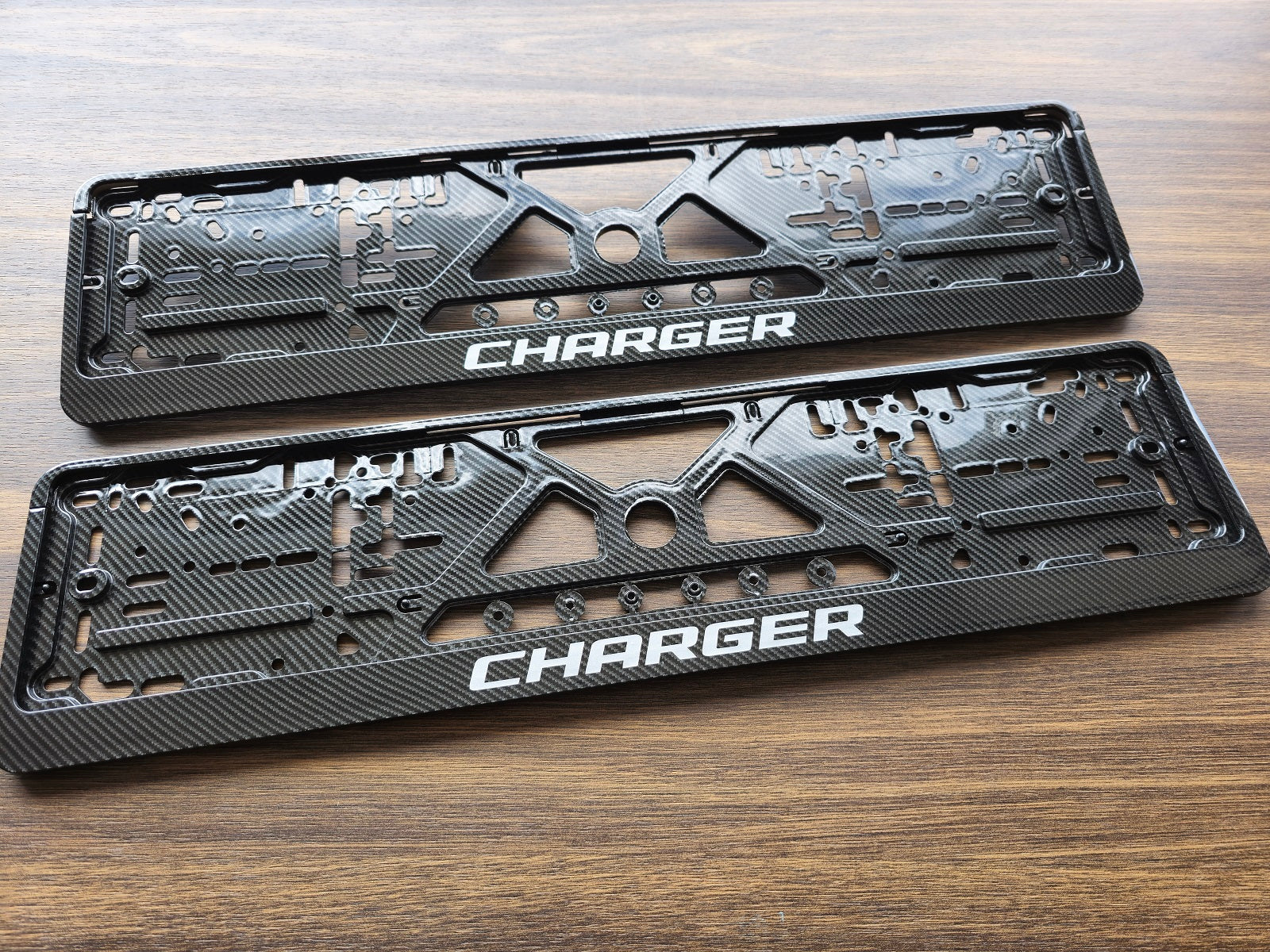Dodge Charger car number plate holder frame surround carbon