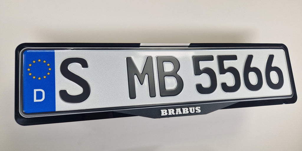Mercedes Brabus  car number plate holder frame surround - white