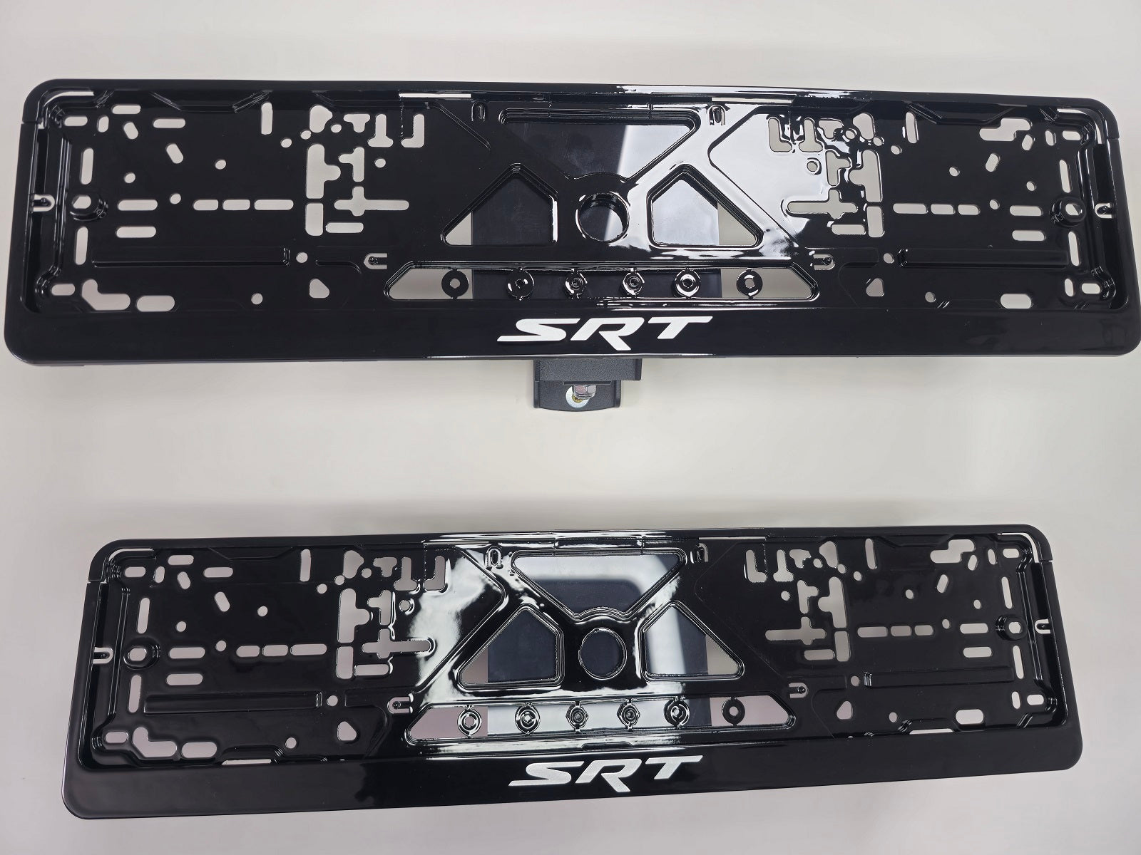 Dodge SRT car number plate holder frame surround Piano Black