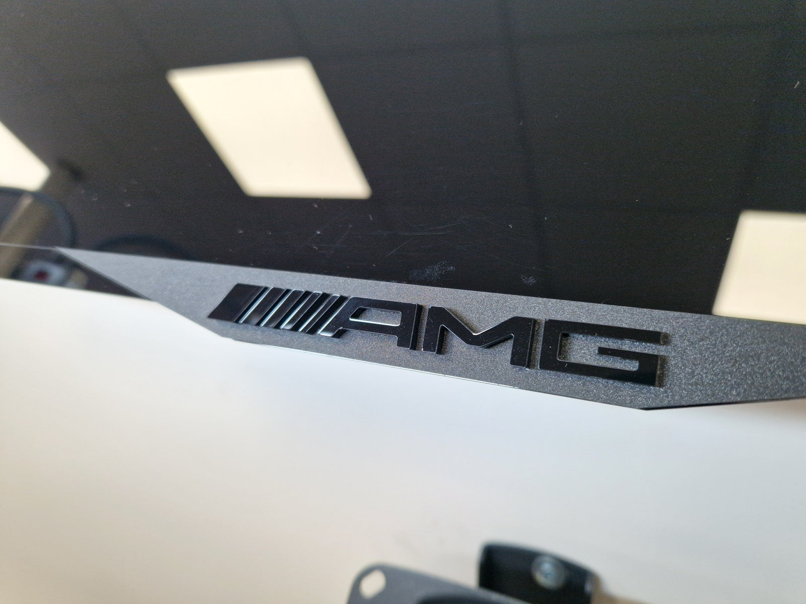 Mercedes AMG car number plate holder frame surround Black