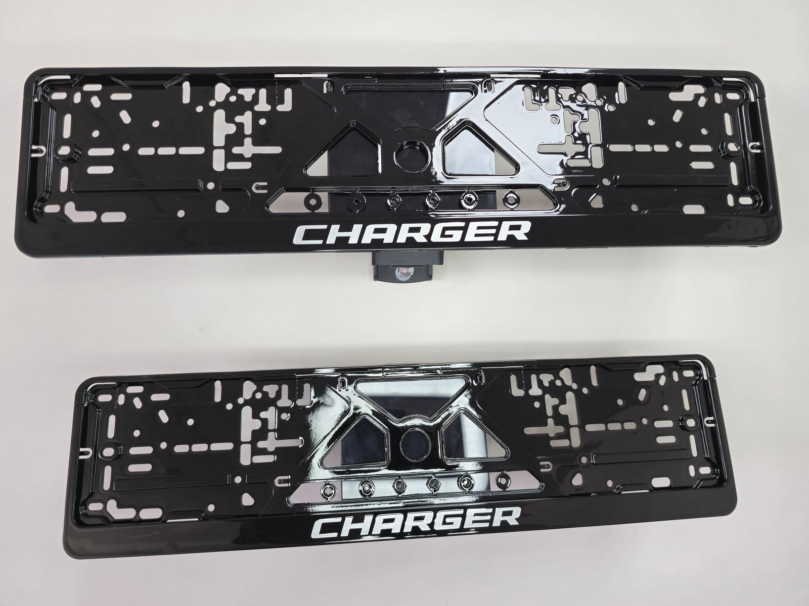 Dodge Charger car number plate holder frame surround Piano Black