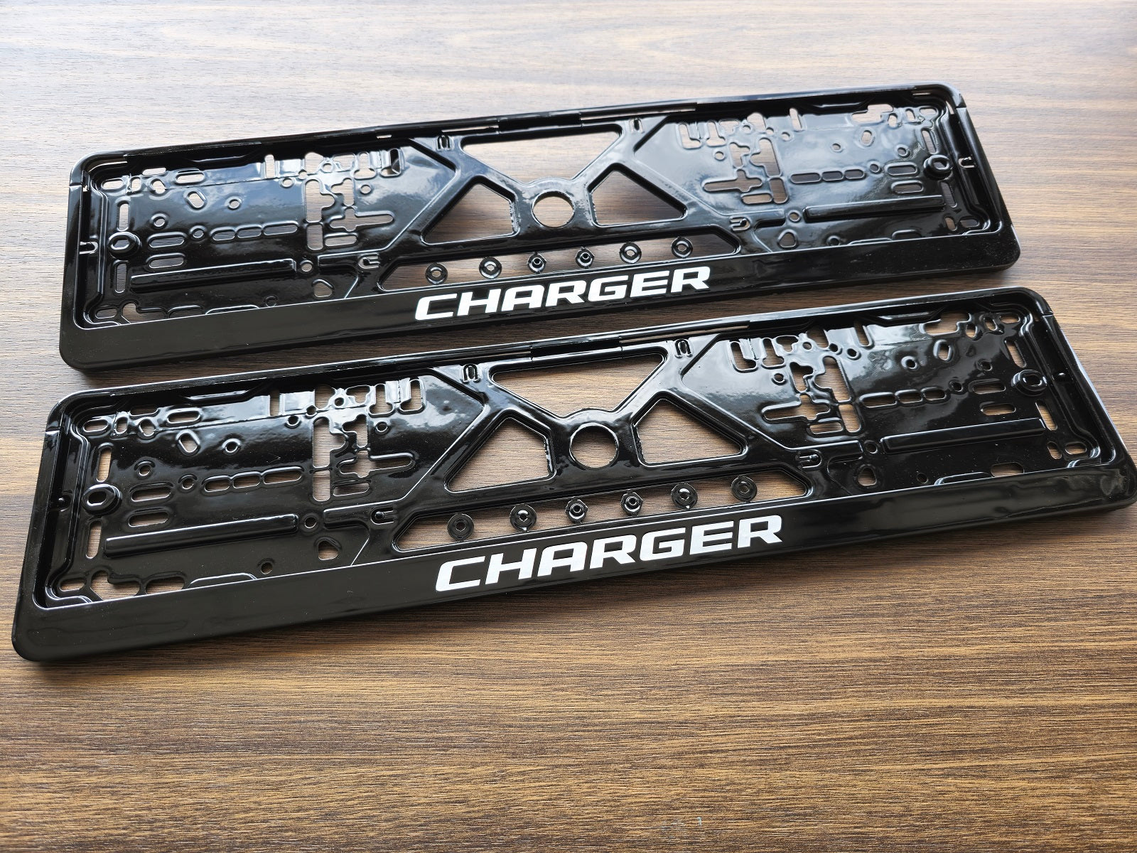 Dodge Charger car number plate holder frame surround Piano Black