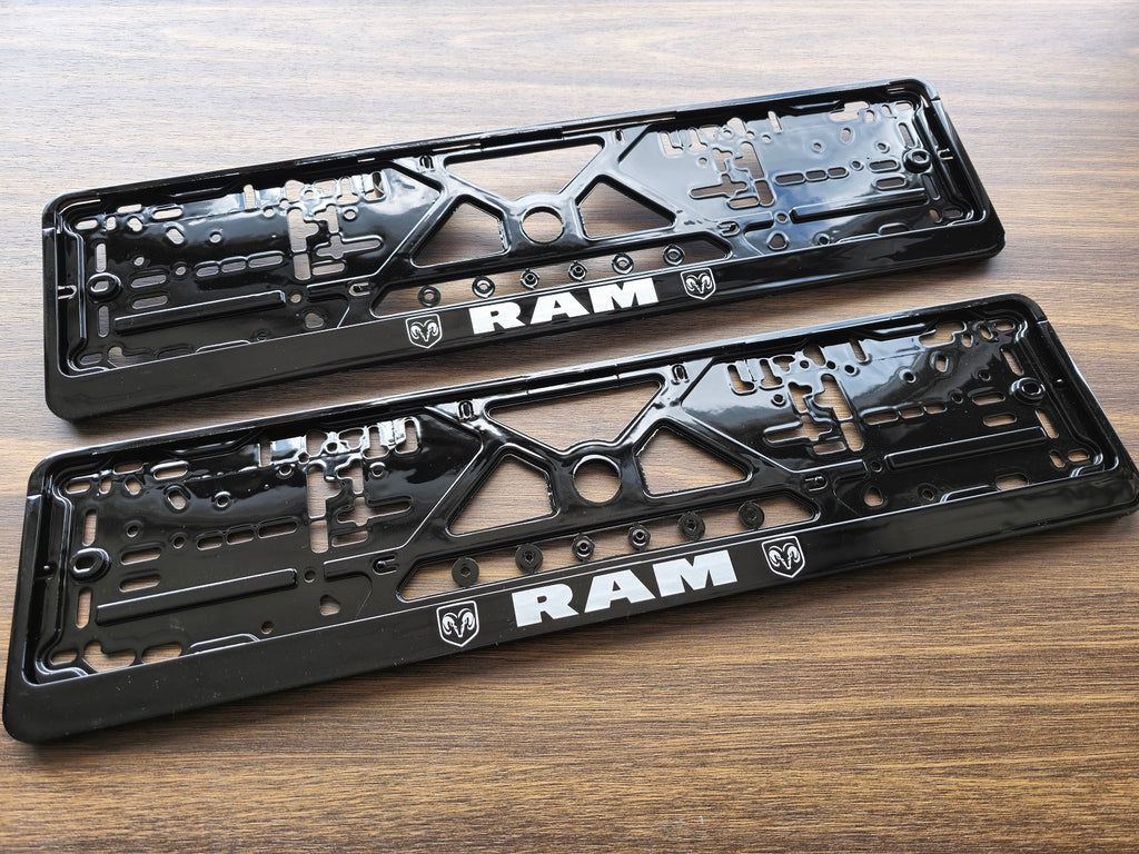 Dodge RAM car number plate holder frame surround carbon